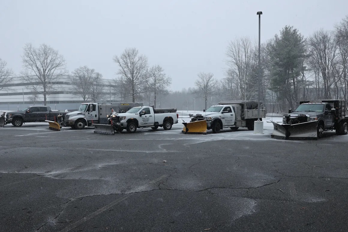Wolf's Corner Construction full plow fleet lined up